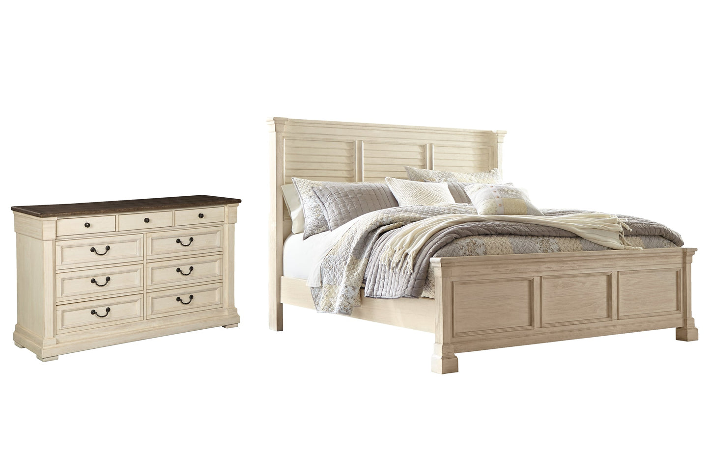 Bolanburg California King Panel Bed with Dresser Rent Wise Rent To Own Jacksonville, Florida