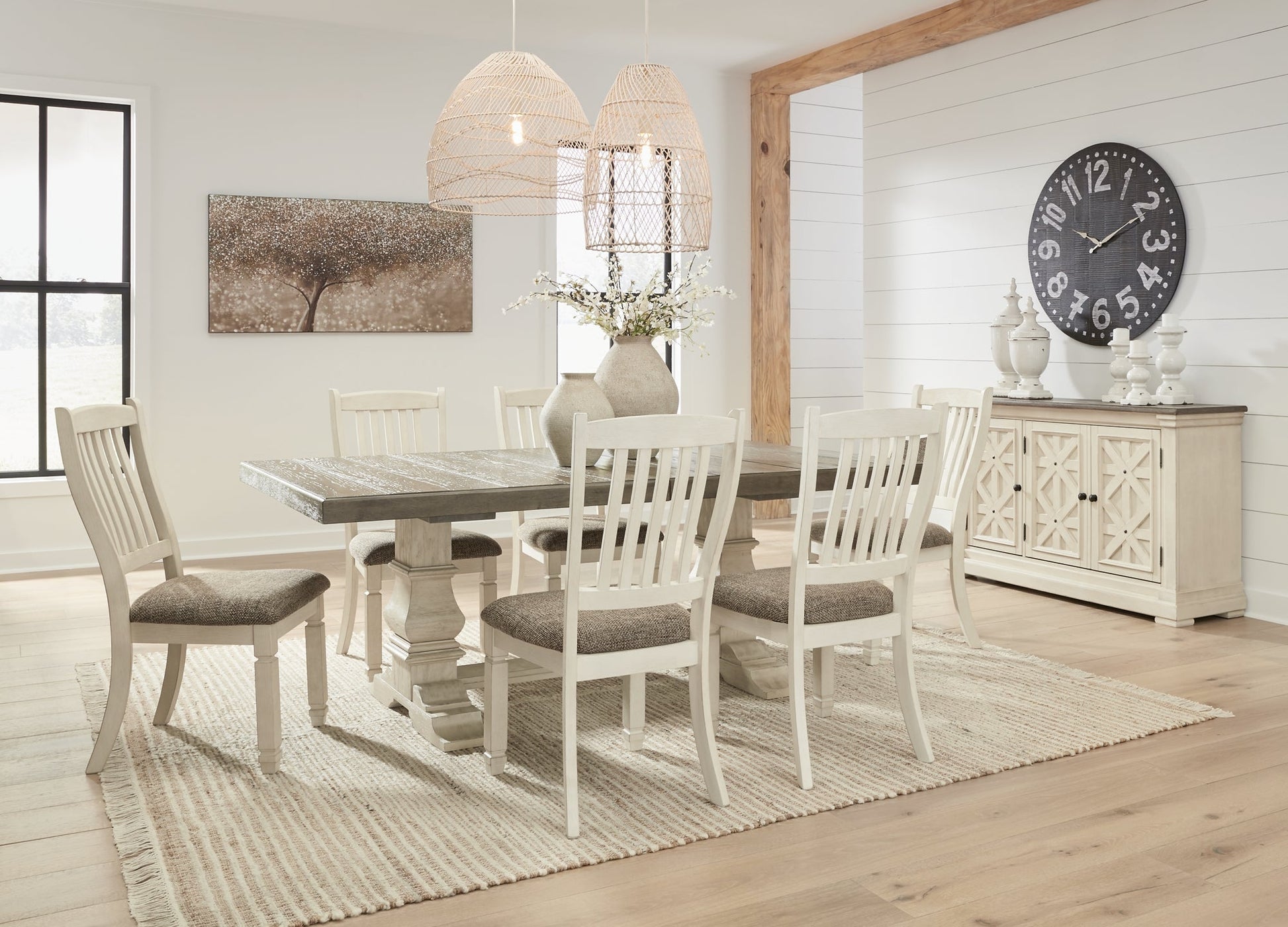 Bolanburg Dining Table and 6 Chairs with Storage Rent Wise Rent To Own Jacksonville, Florida