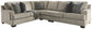 Bovarian 3-Piece Sectional with Ottoman Rent Wise Rent To Own Jacksonville, Florida