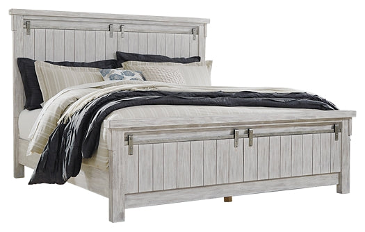 Brashland Queen Panel Bed with Mirrored Dresser Rent Wise Rent To Own Jacksonville, Florida