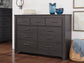 Brinxton Queen/Full Panel Headboard with Mirrored Dresser, Chest and 2 Nightstands Rent Wise Rent To Own Jacksonville, Florida