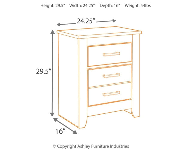 Brinxton Queen/Full Panel Headboard with Mirrored Dresser and 2 Nightstands Rent Wise Rent To Own Jacksonville, Florida