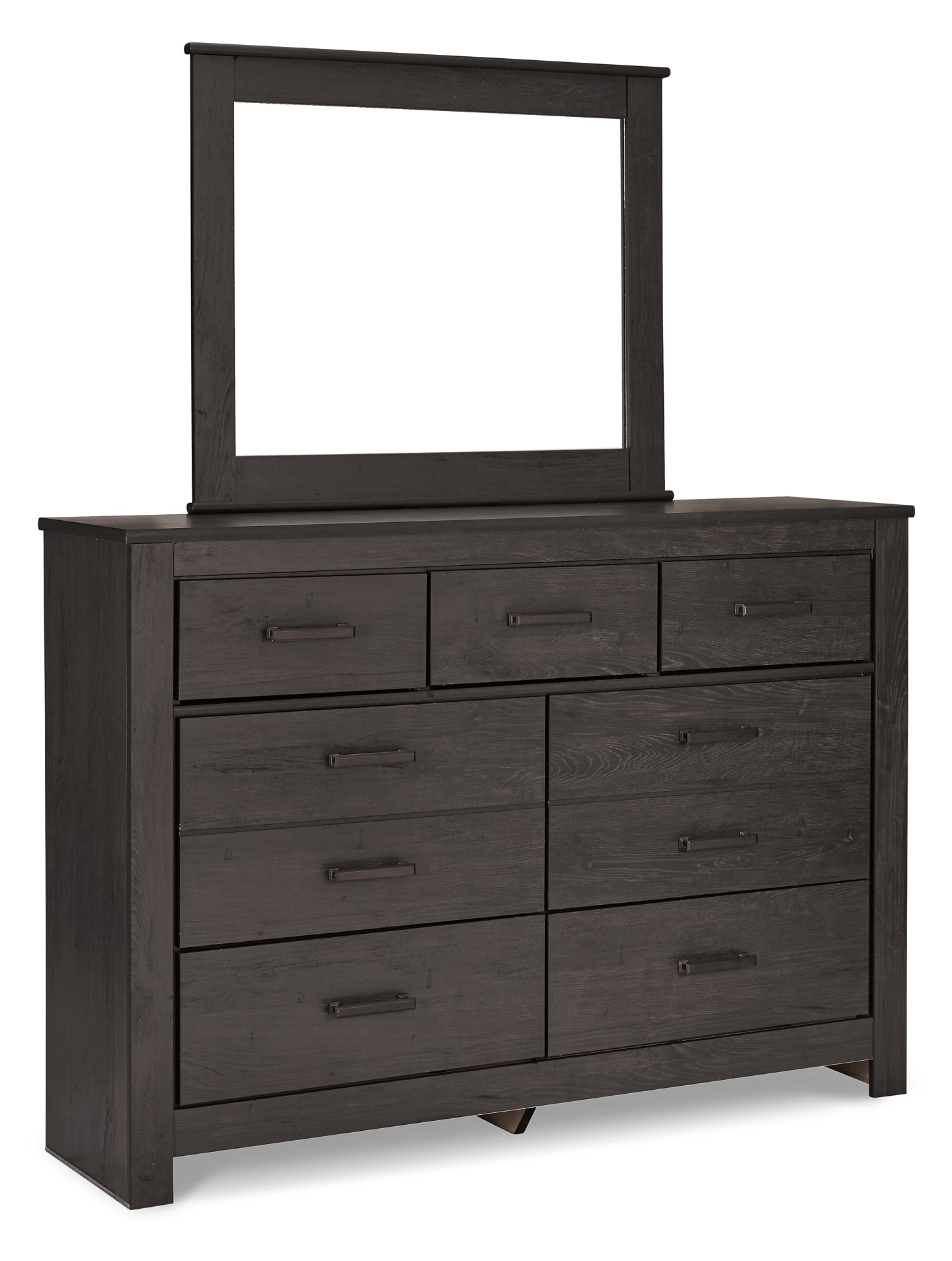 Brinxton Queen/Full Panel Headboard with Mirrored Dresser and 2 Nightstands Rent Wise Rent To Own Jacksonville, Florida
