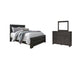 Brinxton Queen Panel Bed with Mirrored Dresser Rent Wise Rent To Own Jacksonville, Florida