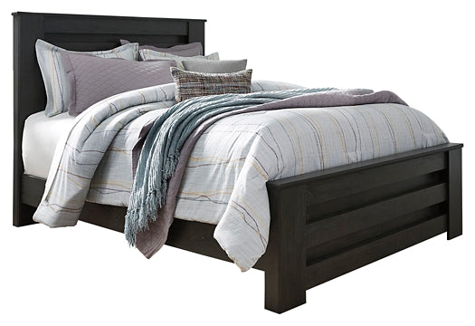 Brinxton Queen Panel Bed with Mirrored Dresser Rent Wise Rent To Own Jacksonville, Florida