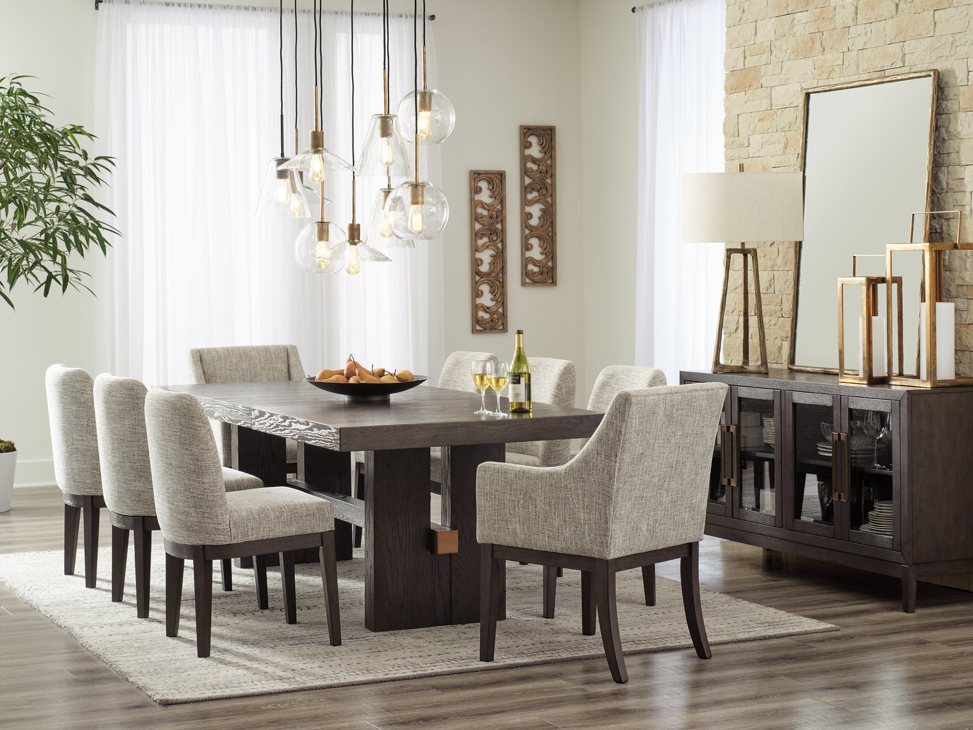 Burkhaus Dining Table and 8 Chairs Rent Wise Rent To Own Jacksonville, Florida