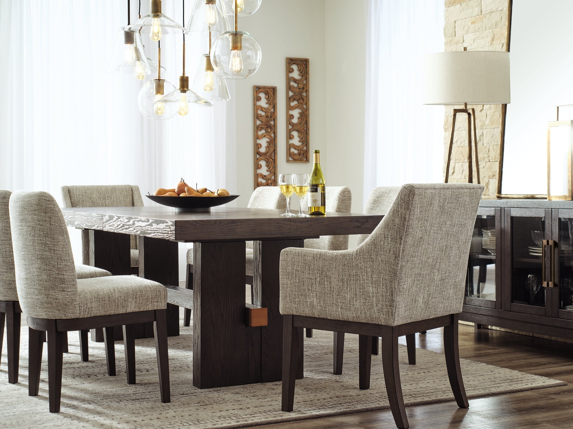 Burkhaus Dining Table and 8 Chairs Rent Wise Rent To Own Jacksonville, Florida
