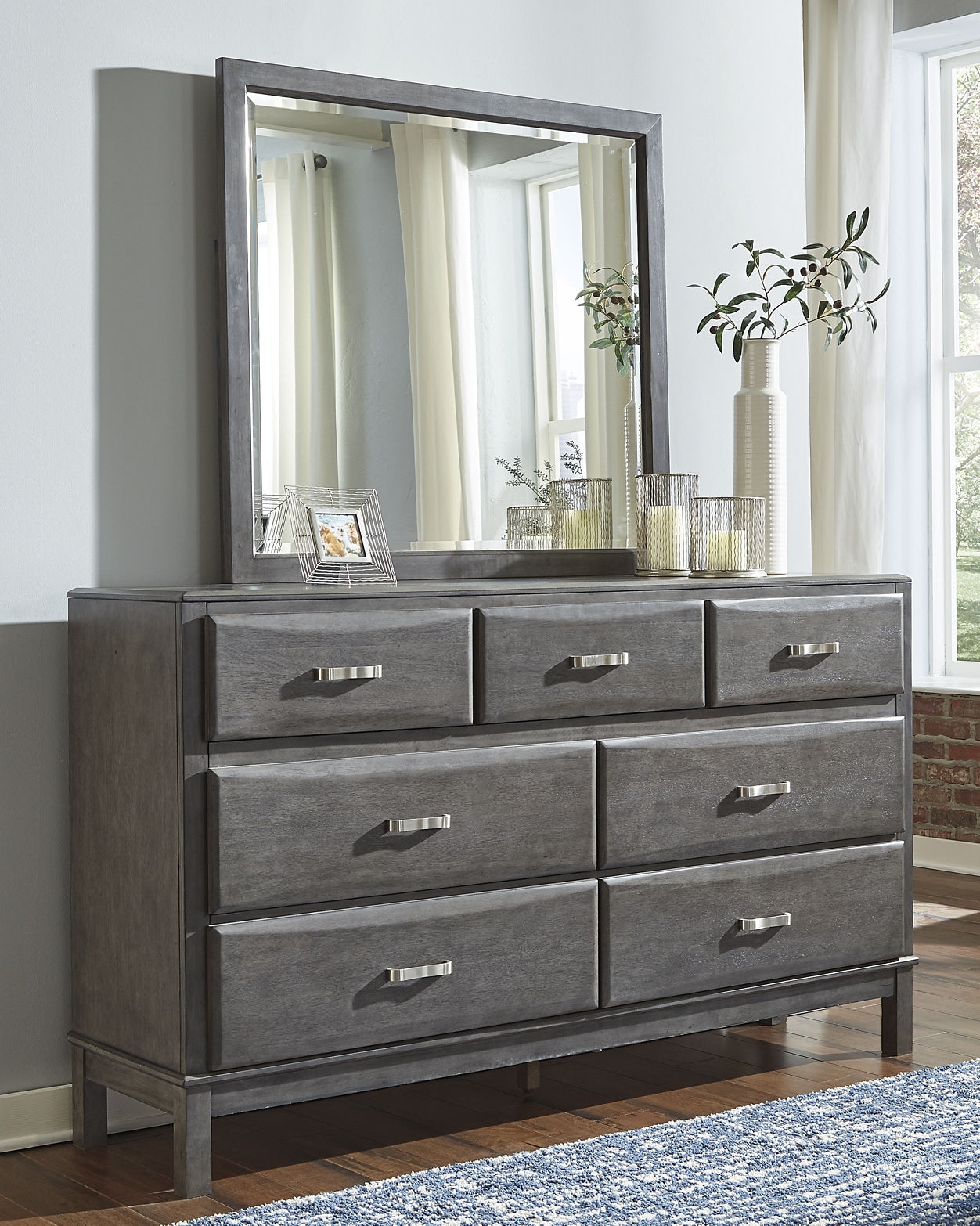 Caitbrook Dresser and Mirror Rent Wise Rent To Own Jacksonville, Florida