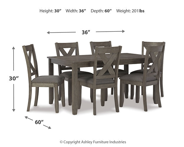 Caitbrook RECT DRM Table Set (7/CN) Rent Wise Rent To Own Jacksonville, Florida