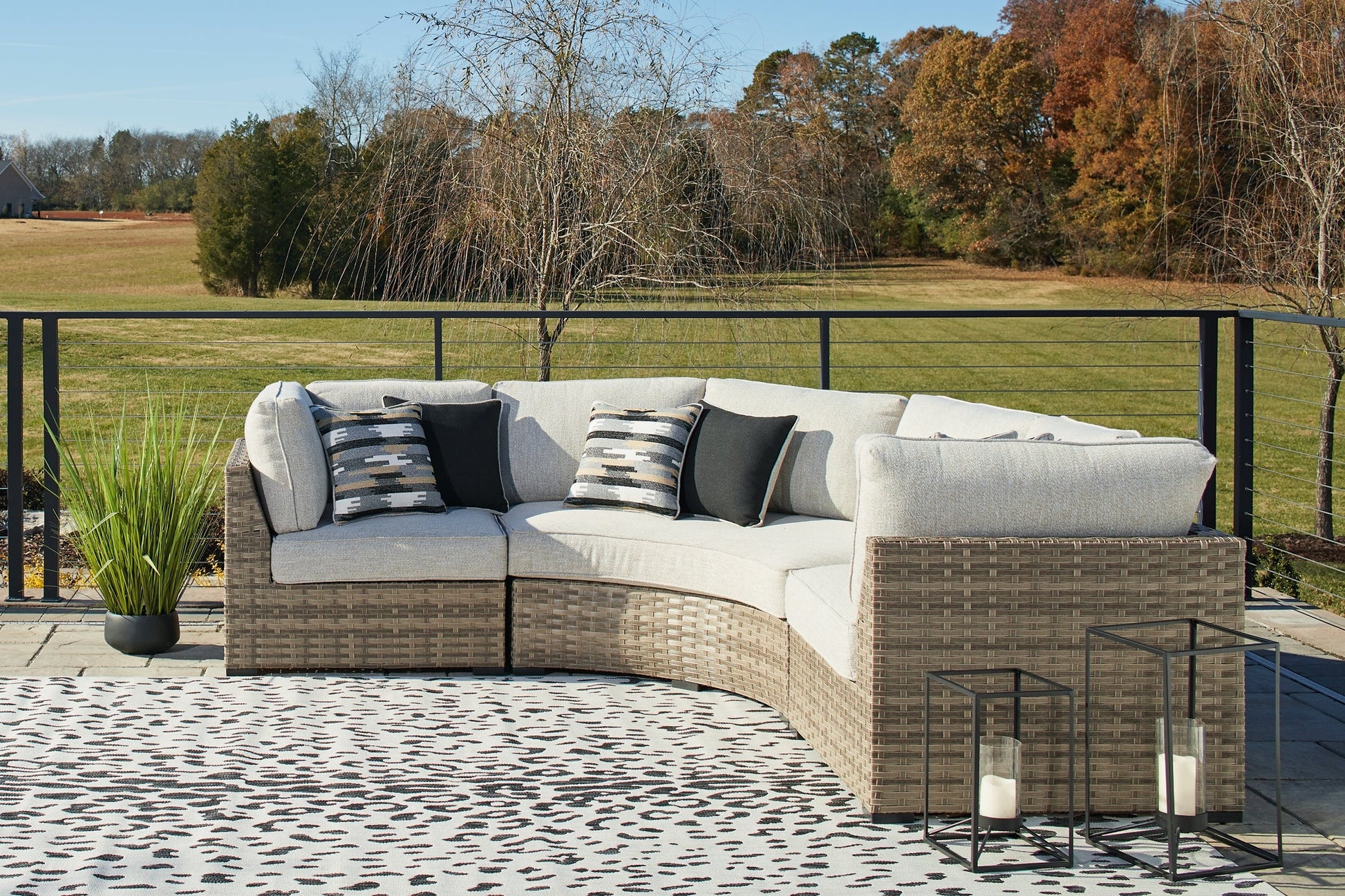 Calworth 3-Piece Outdoor Sectional Rent Wise Rent To Own Jacksonville, Florida