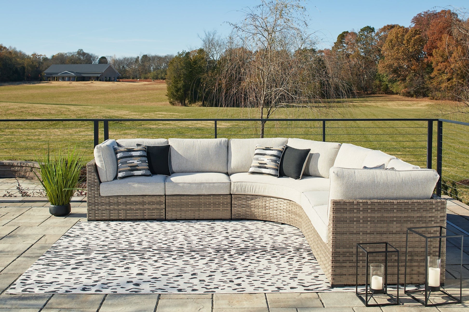 Calworth 5-Piece Outdoor Sectional Rent Wise Rent To Own Jacksonville, Florida