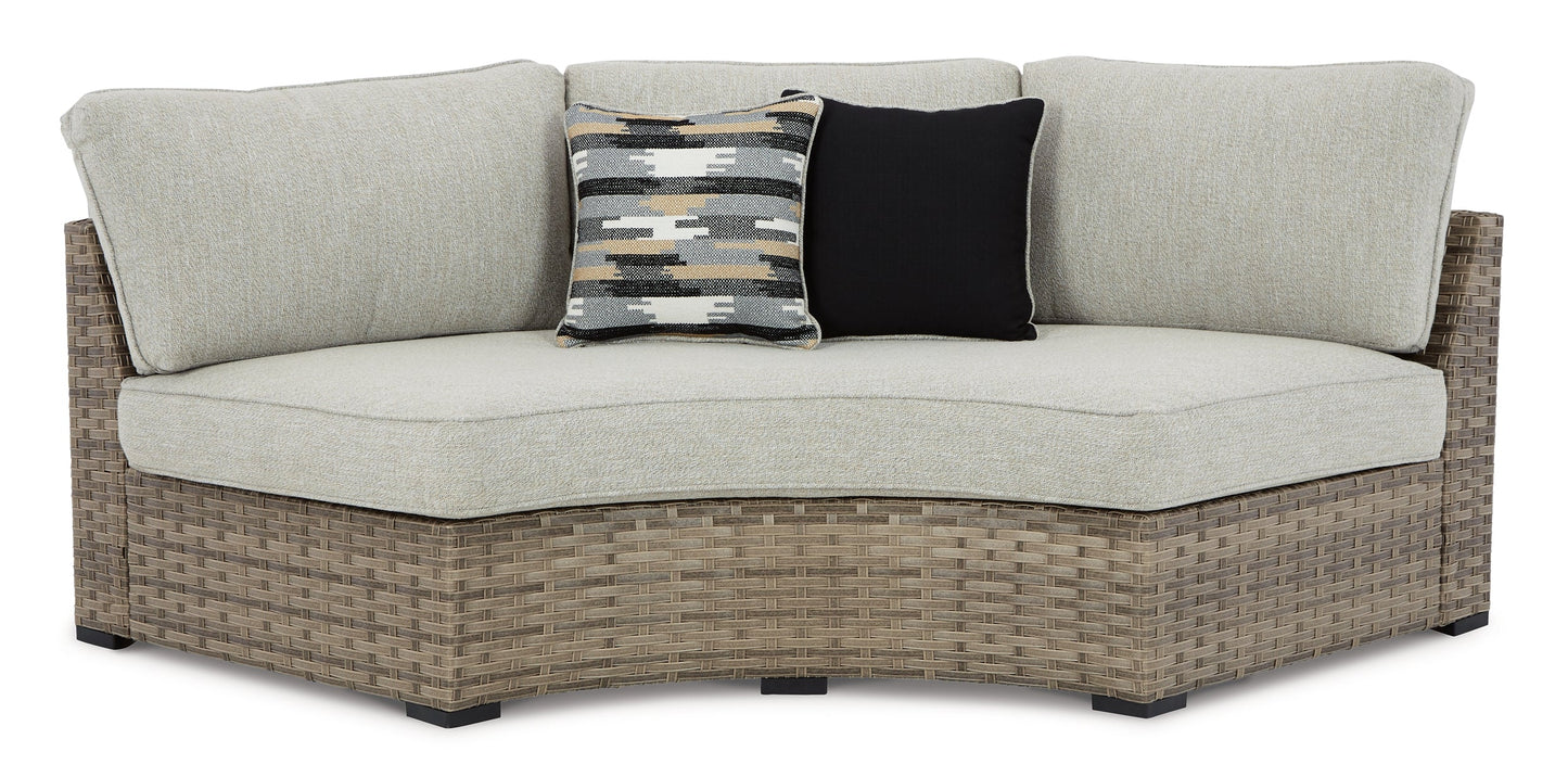 Calworth 5-Piece Outdoor Sectional with Ottoman Rent Wise Rent To Own Jacksonville, Florida