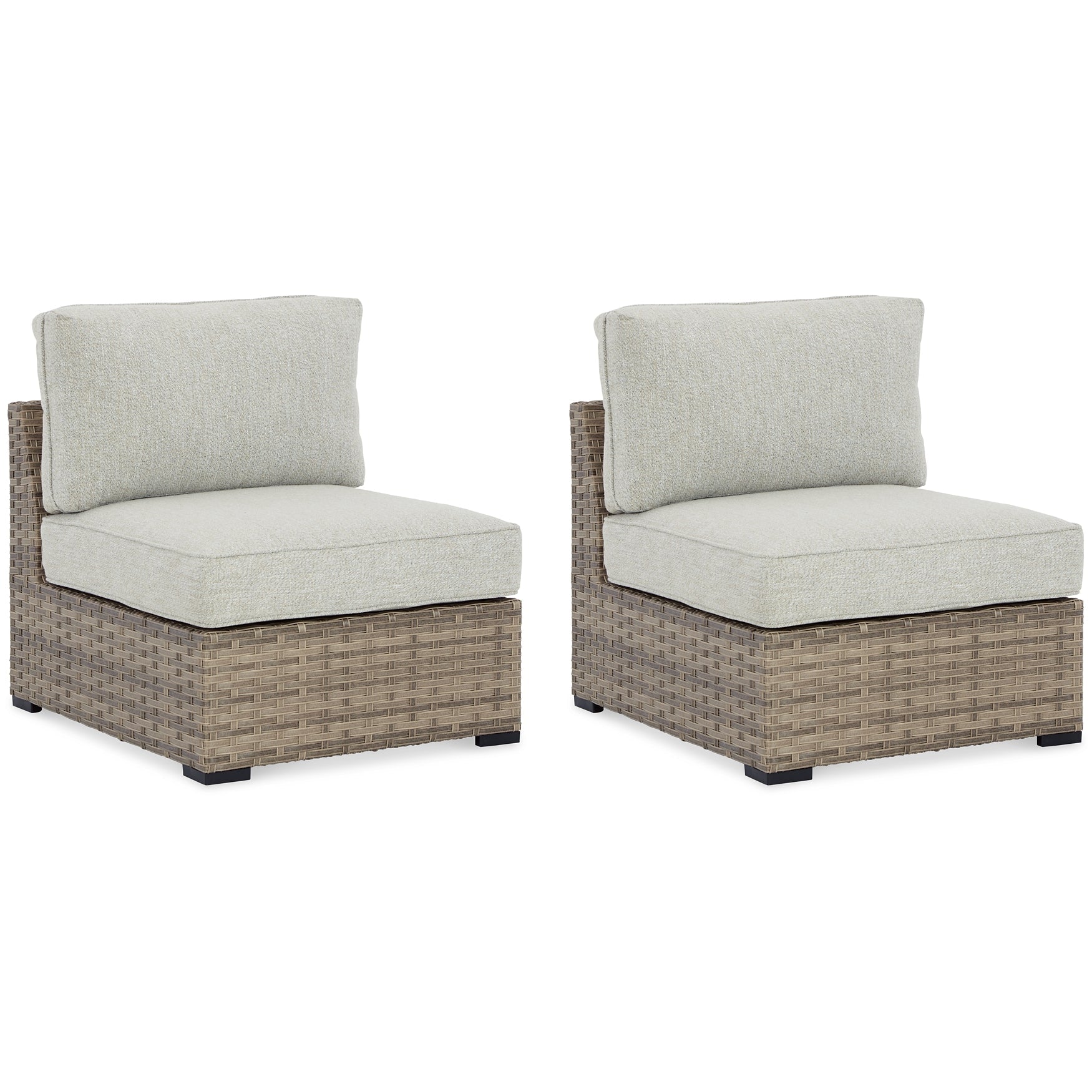 Calworth Armless Chair w/Cushion (2/CN) Rent Wise Rent To Own Jacksonville, Florida