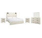 Cambeck King Panel Bed with Mirrored Dresser and 2 Nightstands Rent Wise Rent To Own Jacksonville, Florida