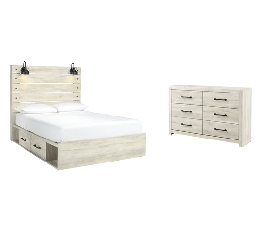 Cambeck Queen Panel Bed with 4 Storage Drawers with Dresser Rent Wise Rent To Own Jacksonville, Florida