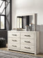 Cambeck Queen Panel Bed with 4 Storage Drawers with Mirrored Dresser, Chest and 2 Nightstands Rent Wise Rent To Own Jacksonville, Florida