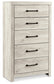 Cambeck Queen Panel Bed with 4 Storage Drawers with Mirrored Dresser, Chest and 2 Nightstands Rent Wise Rent To Own Jacksonville, Florida
