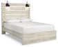 Cambeck Queen Panel Bed with Mirrored Dresser and Nightstand Rent Wise Rent To Own Jacksonville, Florida