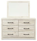 Cambeck Twin Panel Bed with 4 Storage Drawers with Mirrored Dresser, Chest and Nightstand Rent Wise Rent To Own Jacksonville, Florida