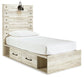 Cambeck Twin Panel Bed with 4 Storage Drawers with Mirrored Dresser Rent Wise Rent To Own Jacksonville, Florida