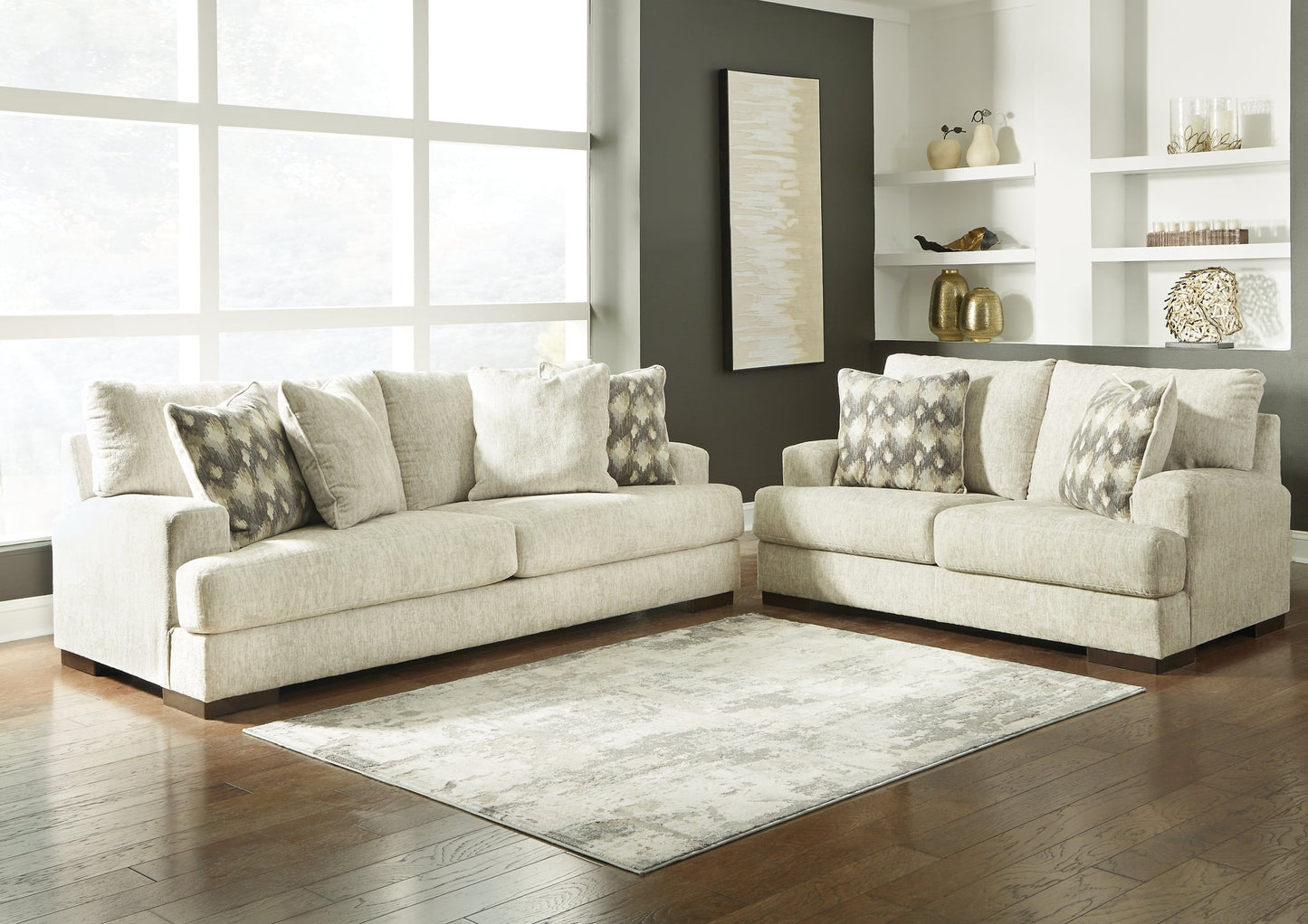 Caretti Sofa, Loveseat, Chair and Ottoman Rent Wise Rent To Own Jacksonville, Florida