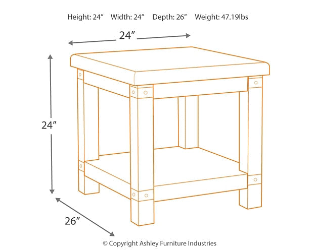Carynhurst Coffee Table with 1 End Table Rent Wise Rent To Own Jacksonville, Florida