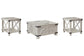 Carynhurst Coffee Table with 2 End Tables Rent Wise Rent To Own Jacksonville, Florida