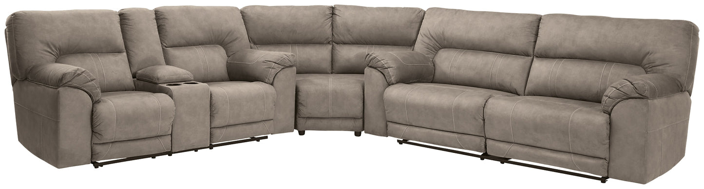 Cavalcade 3-Piece Reclining Sectional Rent Wise Rent To Own Jacksonville, Florida