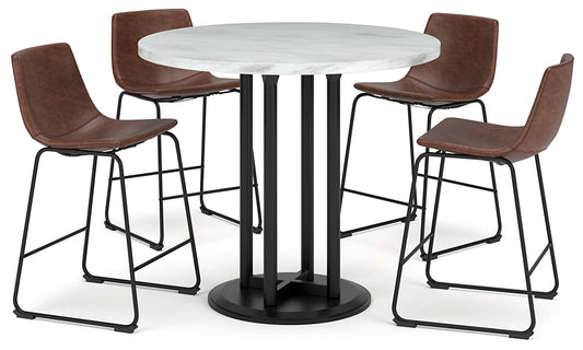Centiar Counter Height Dining Table and 4 Barstools Rent Wise Rent To Own Jacksonville, Florida