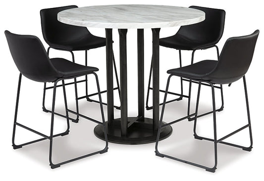 Centiar Counter Height Dining Table and 4 Barstools Rent Wise Rent To Own Jacksonville, Florida