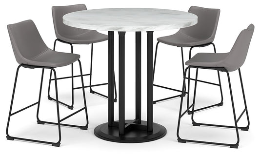 Centiar Counter Height Dining Table and 4 Barstools Rent Wise Rent To Own Jacksonville, Florida