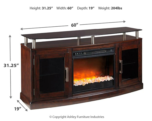 Chanceen 60" TV Stand with Electric Fireplace Rent Wise Rent To Own Jacksonville, Florida