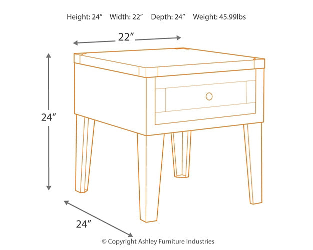 Chazney Rectangular End Table Rent Wise Rent To Own Jacksonville, Florida