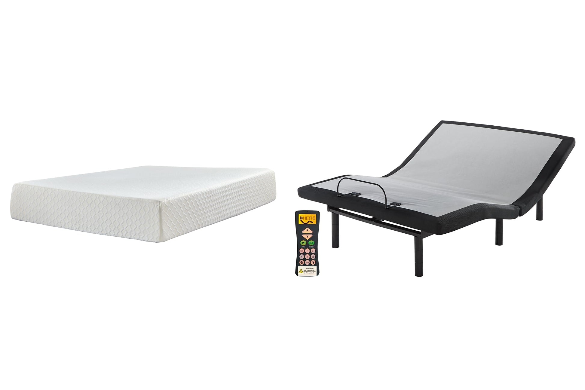 Chime 12 Inch Memory Foam Mattress with Adjustable Base Rent Wise Rent To Own Jacksonville, Florida