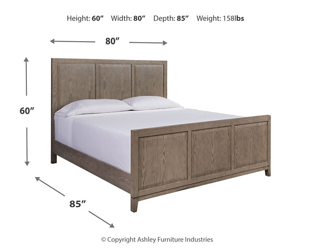 Chrestner King Panel Bed with Mirrored Dresser Rent Wise Rent To Own Jacksonville, Florida