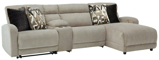 Colleyville 4-Piece Power Reclining Sectional with Chaise Rent Wise Rent To Own Jacksonville, Florida