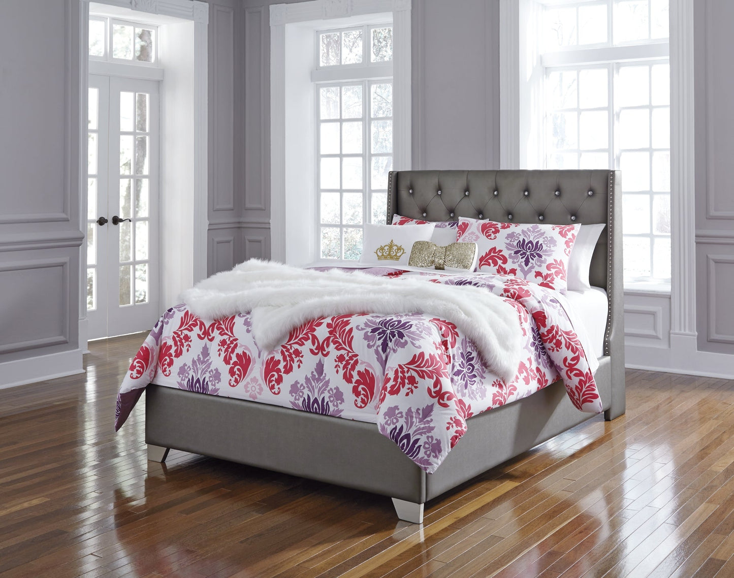 Coralayne Full Upholstered Bed with Dresser Rent Wise Rent To Own Jacksonville, Florida