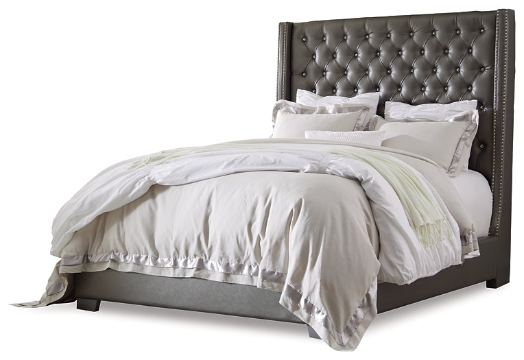 Coralayne Queen Upholstered Bed with Dresser Rent Wise Rent To Own Jacksonville, Florida