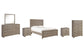 Culverbach Full Panel Bed with Mirrored Dresser, Chest and 2 Nightstands Rent Wise Rent To Own Jacksonville, Florida