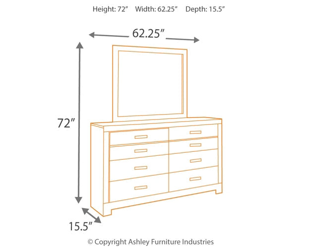 Culverbach Full Panel Bed with Mirrored Dresser Rent Wise Rent To Own Jacksonville, Florida
