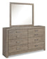 Culverbach Full Panel Bed with Mirrored Dresser Rent Wise Rent To Own Jacksonville, Florida