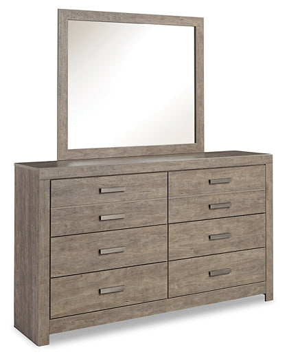 Culverbach Queen Panel Bed with Mirrored Dresser, Chest and Nightstand Rent Wise Rent To Own Jacksonville, Florida