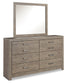 Culverbach Queen Panel Bed with Mirrored Dresser, Chest and Nightstand Rent Wise Rent To Own Jacksonville, Florida