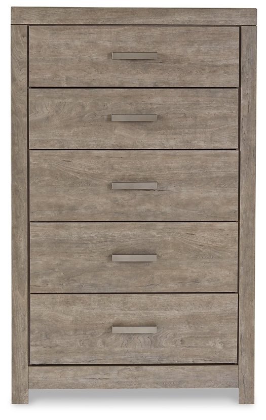 Culverbach Queen Panel Bed with Mirrored Dresser, Chest and Nightstand Rent Wise Rent To Own Jacksonville, Florida