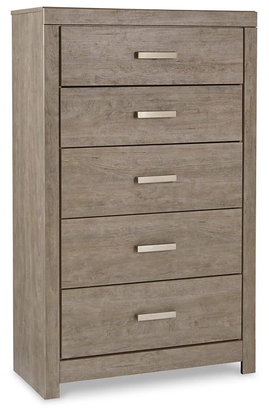 Culverbach Queen Panel Bed with Mirrored Dresser, Chest and Nightstand Rent Wise Rent To Own Jacksonville, Florida
