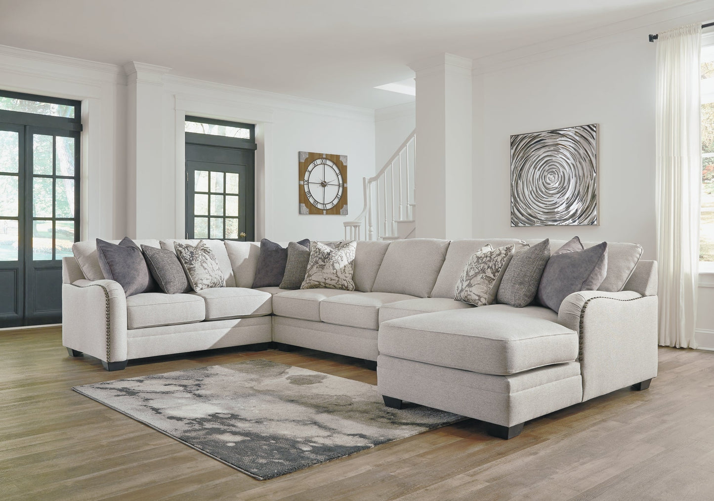 Dellara 5-Piece Sectional with Chaise Rent Wise Rent To Own Jacksonville, Florida