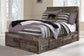 Derekson Full Panel Bed with 6 Storage Drawers with Mirrored Dresser, Chest and 2 Nightstands Rent Wise Rent To Own Jacksonville, Florida