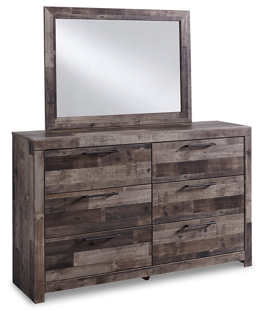 Derekson Full Panel Headboard with Mirrored Dresser, Chest and Nightstand Rent Wise Rent To Own Jacksonville, Florida