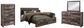 Derekson King Panel Bed with 2 Storage Drawers with Mirrored Dresser and Chest Rent Wise Rent To Own Jacksonville, Florida