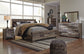 Derekson King Panel Bed with Mirrored Dresser, Chest and Nightstand Rent Wise Rent To Own Jacksonville, Florida